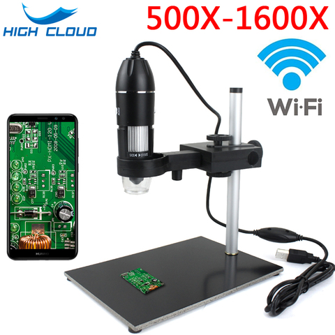 1600X 1000X microscopio Digital cámara 8LED industria lupa WiFi USB endoscopio para placa de circuito impreso de Smartphone de herramientas ► Foto 1/6