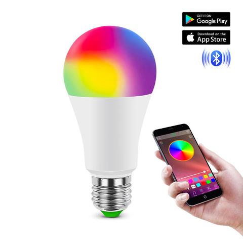 Bombilla Led inteligente E27 de 220V y 110V, lámpara RGBW RGBWW con Bluetooth 4,0, Control remoto por voz, música, APP, IR, iluminación del hogar ► Foto 1/6