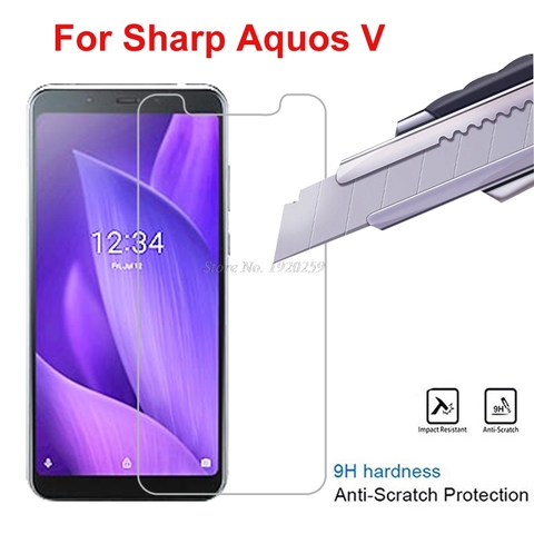 2 uds. Para Sharp Aquos V Protector de pantalla de vidrio templado para Sharp Aquos V SH-C02 5,9 