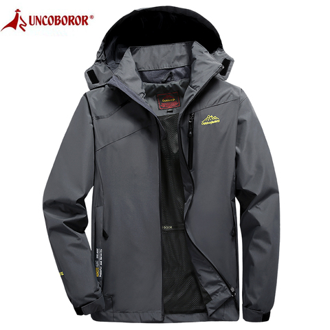 Chaquetas impermeables para hombre, abrigo informal con capucha, prendas de vestir, rompevientos transpirable, militar, de montaña, 5XL, primavera y otoño ► Foto 1/6