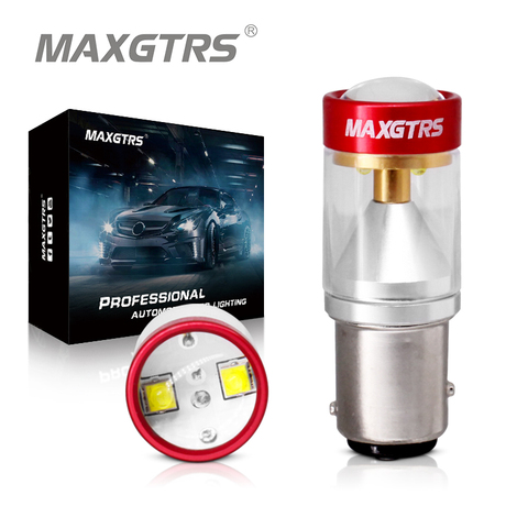 Luz LED de freno de marcha atrás para coche, luz de señal de estacionamiento de giro, Blanco/rojo/ámbar, 360 grados, S25, 1157, BAY15D, P21/5W, 30W, 2 uds. ► Foto 1/6