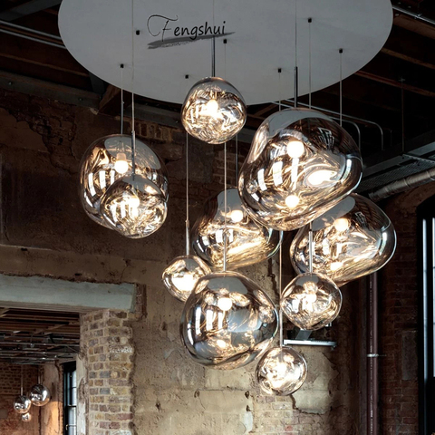 Lámpara nórdica Led colgante, iluminación moderna, decoración de macarrón, creativa, Industrial, de PVC, de Lava, para Loft, Bar, cafetería ► Foto 1/6