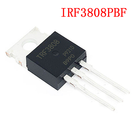 IRF3808PBF TO-220 IRF3808 MOSFET mosfft 75V 140A 7mOhm 150nC, nuevo original, 10 Uds. ► Foto 1/1