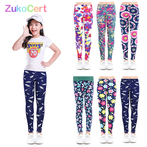 SLAIXIU Soft Girls polainas bebé niña ropa lápiz pantalones algodón niños pantalones impresión flor Skinny Leggings para niñas ► Foto 1/6