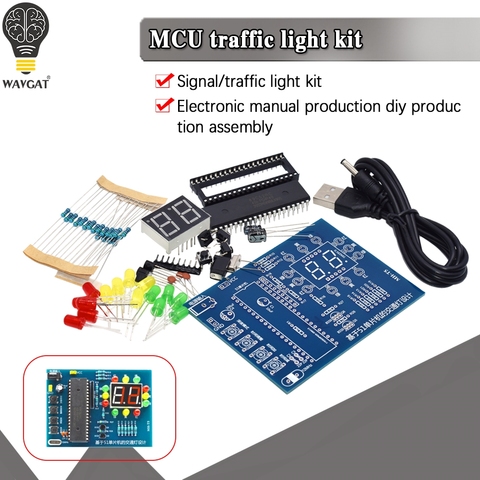 Kit electrónico DIY con forma de corazón, módulo LED RGB brillante colorido, luz de agua de amor STC89C52 51, microordenador de un solo Chip para Arduino ► Foto 1/6