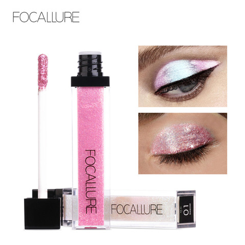 FOCALLURE-sombra de ojos líquida, sombra de ojos con lentejuelas súper brillantes, Holograhic, resistente al agua, larga duración, maquillaje de ojos ► Foto 1/5