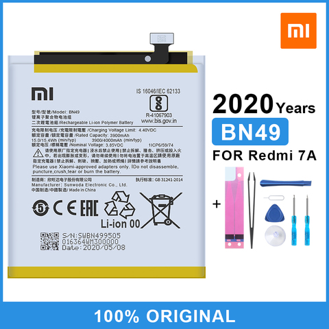 XiaoMi-batería Original BN49 para Xiaomi Redmi 7A, repuesto de 4000mAh, batería de teléfono de alta capacidad ► Foto 1/6