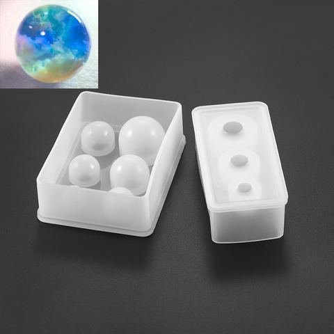 Moldes de resina epoxi Sphere Planet, moldes de fundición de silicona de tamaño variado para DIY, accesorios para fabricación de joyas, 1 ud. ► Foto 1/6