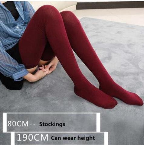 Calcetines altos acrílicos de algodón para mujer y niña, calcetín informal por encima de la rodilla, hasta la rodilla, 2022 ► Foto 1/6
