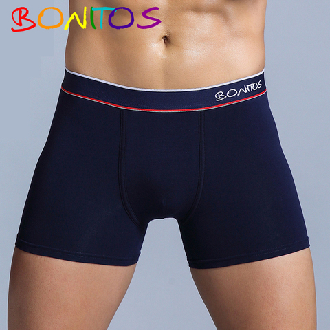 Los hombres de la ropa interior del hombre Calecon hombre algodón de bambú ropa interior de los hombres del boxeador Shorts Boxers de seda Calvinfully bragas hombre tirar en Boxer mucho tiempo ► Foto 1/6