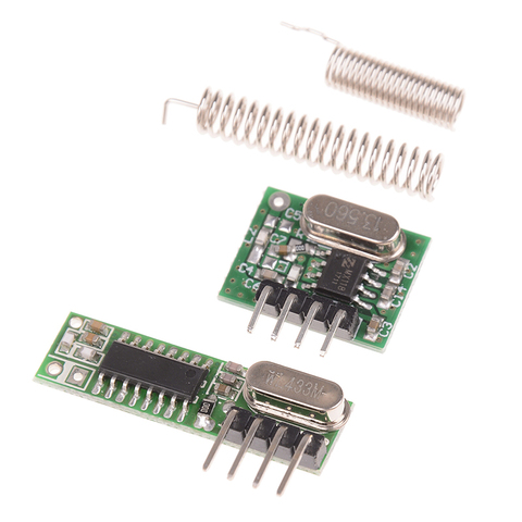 Receptor y módulo transmisor de radiofrecuencia superhelicoidal, 433 Mhz, para Arduino Uno, módulo inalámbrico, Kit Diy, Control remoto de 433 Mhz, 1 ud. ► Foto 1/6