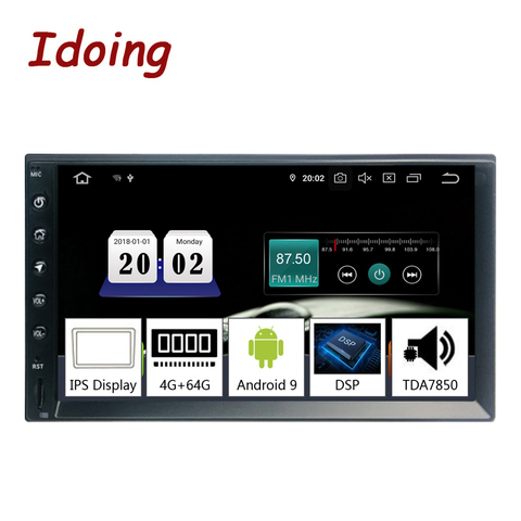 Idoing-Radio Multimedia con GPS para coche, Radio con reproductor, Android 10,0, 7 pulgadas, PX6, 4GB + 64 GB, pantalla IPS, TDA7850, unidad principal SIN DVD ► Foto 1/6