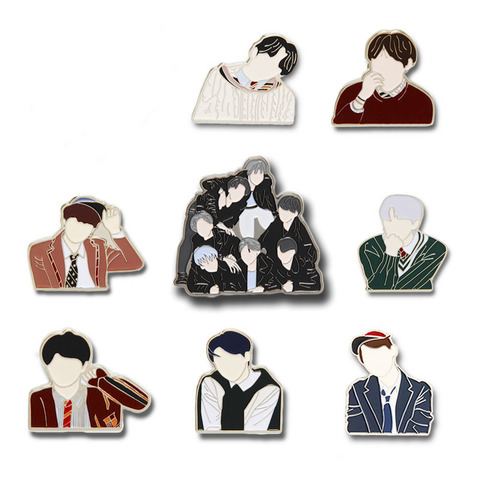 Kpop-broche JK V Suga RM j-hope JIMIN JIN, insignias de Metal de álbum, accesorios de regalo para seguidores, personaje broche ► Foto 1/6