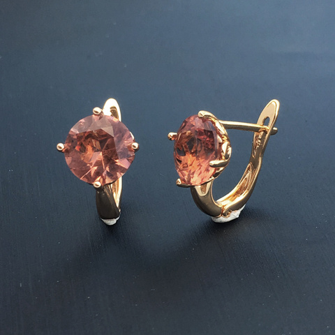 FFGems-pendientes de plata de ley 925 con piedra de zultanita, joyería chapada en oro rosa, para mujeres ► Foto 1/6