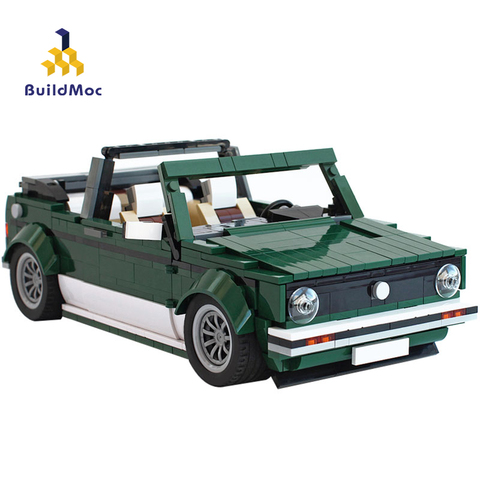 BuildMoc-bloques de construcción de coche de carreras para niños, Mini Cooper, Golf, Cabriolet, Roadster ► Foto 1/3