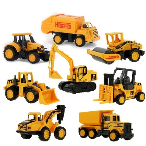 8 estilos Mini coche de ingeniería Tractor juguete camión de volteo modelo clásico de juguete de aleación coche de los niños juguetes de ingeniería vehículo ► Foto 1/6