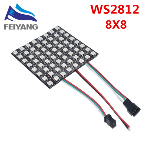 DC5V 8*8 16*16 8*32 píxeles WS2812 Digital LED Flexible Panel programado pantalla individualmente direccionable pantalla a todo Color de la Junta ► Foto 1/6