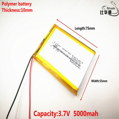 Envío Gratis 3,7 V batería de polímero de litio 5000 mah interphone 105575 GPS vehículo grabador de datos ► Foto 1/5