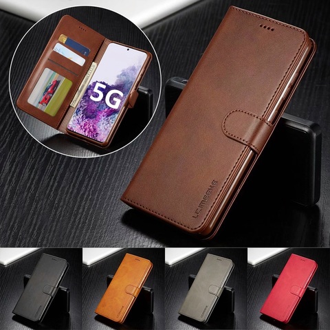 De cuero marrón, Cartera de Vintage, caso para Samsung Galaxy A10 A20 A20e A30 A40 A50 A70 A80 A90 A21 A51 A71 M10 tapa ranuras de tarjeta titular ► Foto 1/6