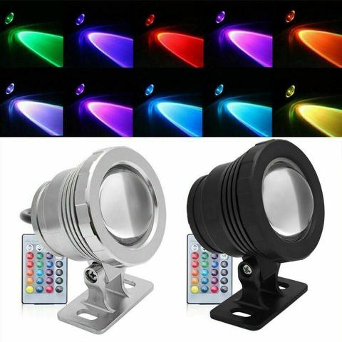 Foco LED para jardín, luz RGB de fuente subacuática, piscina, estanque, acuario, lámpara de bombilla para exteriores, CA y CC de 12, 110 y 220 V, 15W ► Foto 1/6