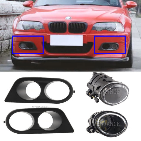 Luz de niebla cubre para BMW E46 M3 2001-2006 luces de niebla de rejillas de cubierta de luz antiniebla faros antiniebla campanas de la parrilla LED faro faros ► Foto 1/6