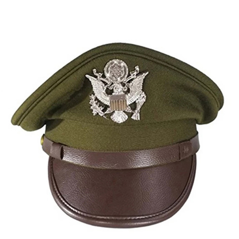 Sombrero militar de oficial de la Fuerza Aérea DE LOS EE.UU. WW2, gorra con insignia de águila de Color plateado ► Foto 1/4