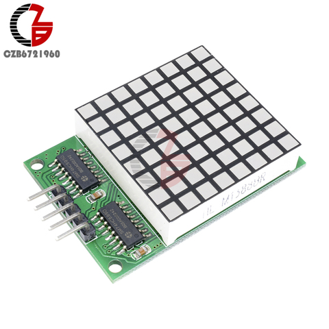 8x8 cuadrado LED matriz roja pantalla LED módulo de puntos 74hc595 unidad para Arduino UNO MEGA2560 debido Raspberry Pi ► Foto 1/6