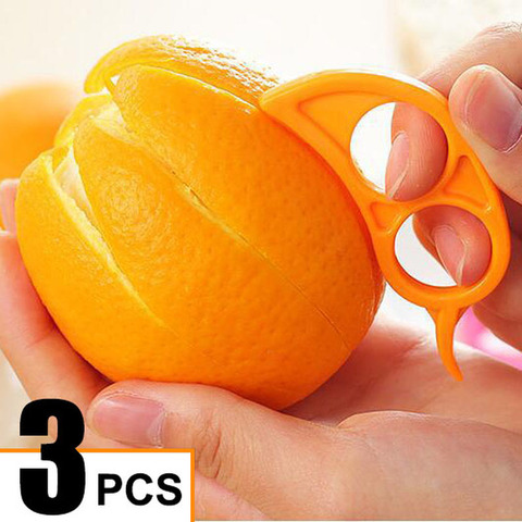 Peladores de frutas y naranja, pelador creativo de limón y naranja, pelador, fácil de usar, herramientas para cítricos, utensilios de cocina, 3 uds. ► Foto 1/6