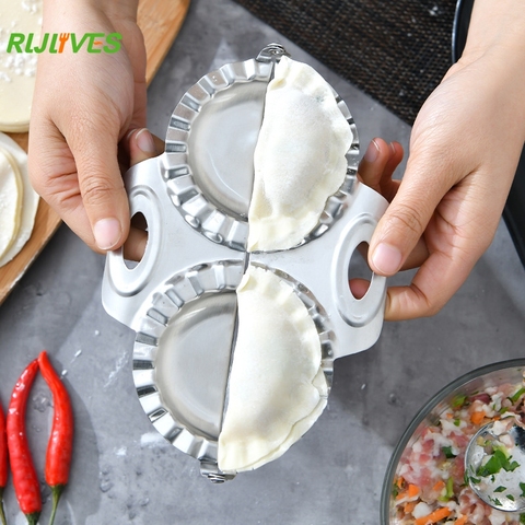 Molde para hacer Dumplings de dos cabezales, producto útil para Dumplings domésticos, utensilio de cocina para hacer Dumplings creativos, tipo flor ► Foto 1/4