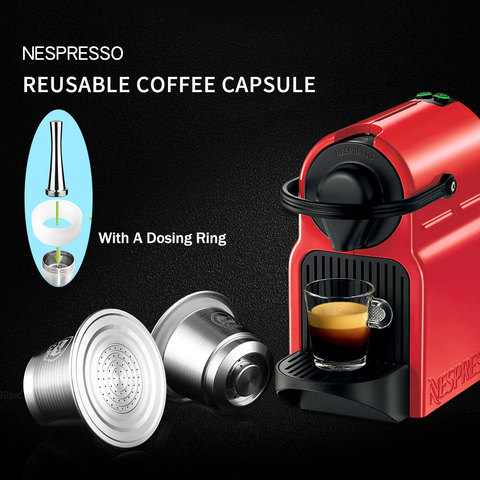 ICafilas café cápsula para Nespresso café de acero inoxidable cápsulas reutilizables filtros para Nespresso recargable 1 piezas 2 piezas 3 piezas ► Foto 1/6