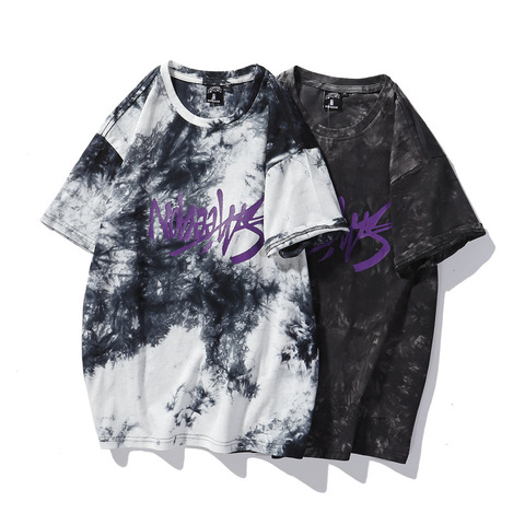 Tye dye impreso hombres camisetas 2022 novedad de verano de Moda hombre manga corta Camiseta hip hop harajuku Camiseta para los hombres, ropa ► Foto 1/5