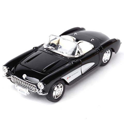 Coche deportivo Maisto 1:24 1957 Chevrolet Corvette, vehículo estático fundido a presión, modelo coleccionable, Juguetes ► Foto 1/6