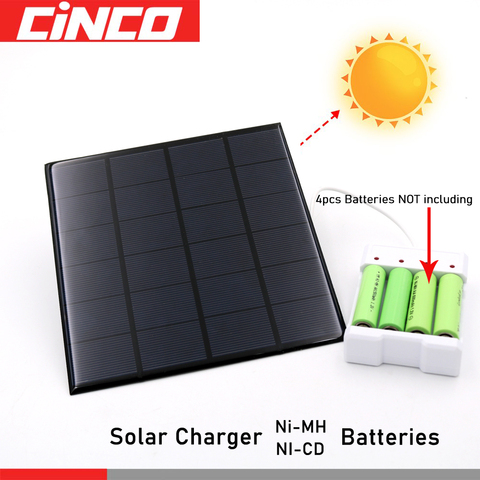 Panel Solar al aire libre, cargador de batería Universal, adaptador USB de 5V, 1A, 1,2 V, 4 ranuras, AA/AAA, cargador de batería recargable ► Foto 1/6