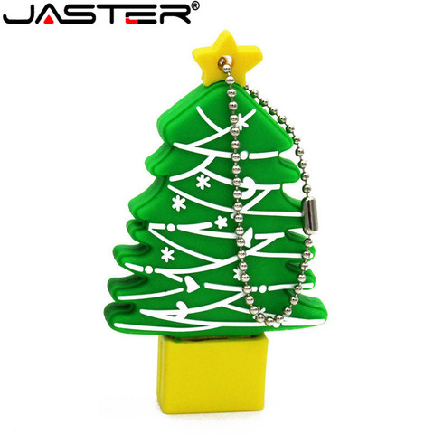 JASTER-memoria USB con diseño árbol de Navidad Pendrive con dibujo animado, regalo, 8GB, 16GB, 32GB, 64GB, 128GB ► Foto 1/6