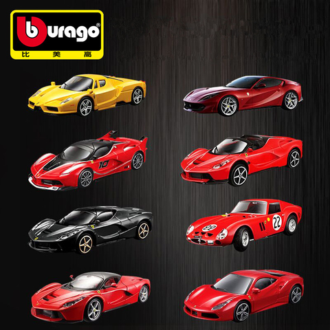 Bburago-coche deportivo Ferrari Convertible de aleación amarilla, coche en miniatura de aleación, Decoración, regalo de colección, 1:43 ► Foto 1/4