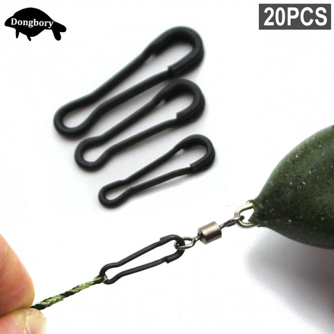 20 piezas de pesca enlaces Cambio rápido Clip de enlace de Kwik gira Snap Clips conector para carpa Terminal de la plataforma abordar Accesorios ► Foto 1/6