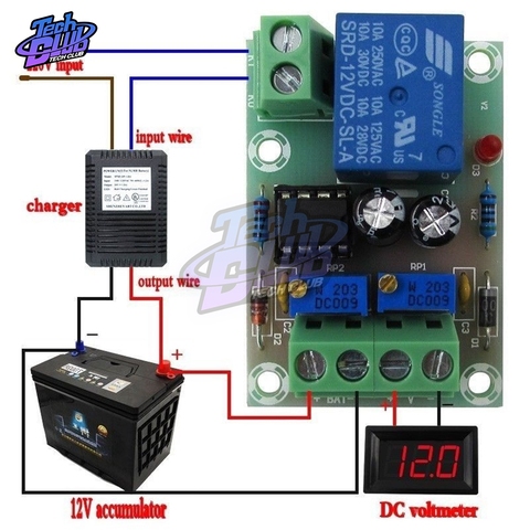 Panel de Control de potencia de cargador inteligente, placa de Control de carga automática de batería de 12V, XH-M601, para Kit Diy ► Foto 1/5
