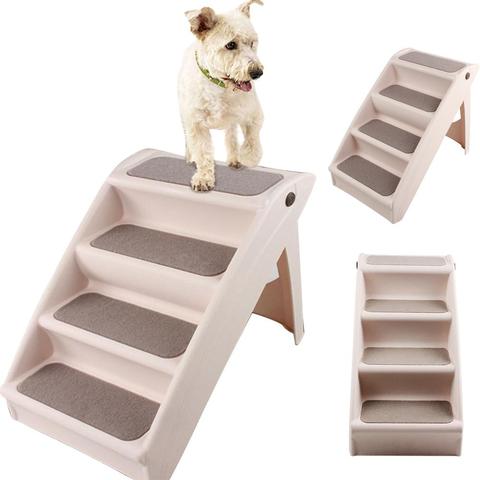 Escalera para perros y gatos, rampa antideslizante, extraíble, plegable, 3 escaleras escalones ► Foto 1/6