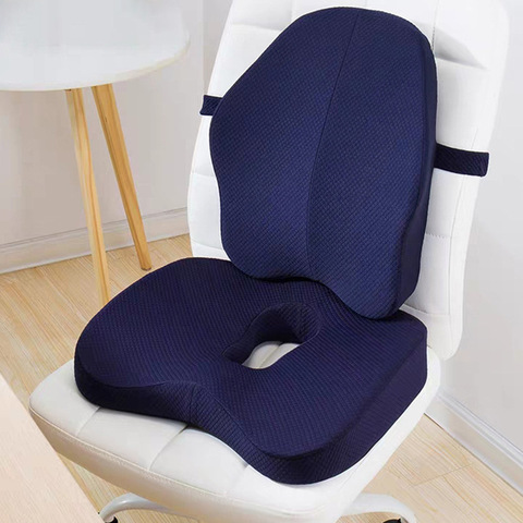 Cojín de espuma viscoelástica para silla de oficina almohada ortopédica, cojines lumbares, asiento de coche, hemorroides, coxis, juegos de vértebras ► Foto 1/6