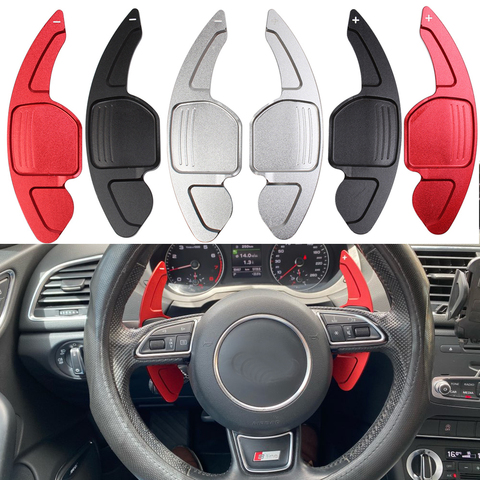 Extensión de aluminio para volante de coche, accesorio Interior para Audi A3 A4 A4L A5 A6 A7 A8 Q3 Q5 Q7 TT S3 R8 ► Foto 1/6