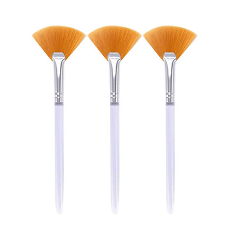 3 uds. De pinceles faciales prácticos pinceles de maquillaje para fanáticos mascarilla portátil suave pinceles utensilios cosméticos para mujeres damas niñas ► Foto 1/6