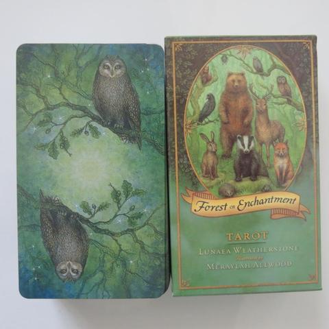 Cartas de oráculo de cubierta de Tarot para mujeres y niñas, juego de mesa de cartas del bosque de encanto, adivinación misteriosa, novedad ► Foto 1/6