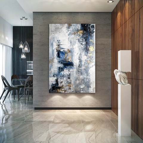 Pintura Al Óleo Abstracta moderna sobre lienzo con texturas abstractas, impresiones y carteles, imágenes artísticas de pared para sala de estar, decoración del hogar ► Foto 1/6