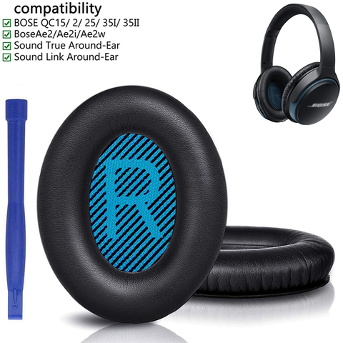 Almohadillas de repuesto para auriculares Bose QC35, QuietComfort Quiet Comfort QC2 QC15 QC25 SoundLink SoundTrue AE2 AE2I AE2W ► Foto 1/6