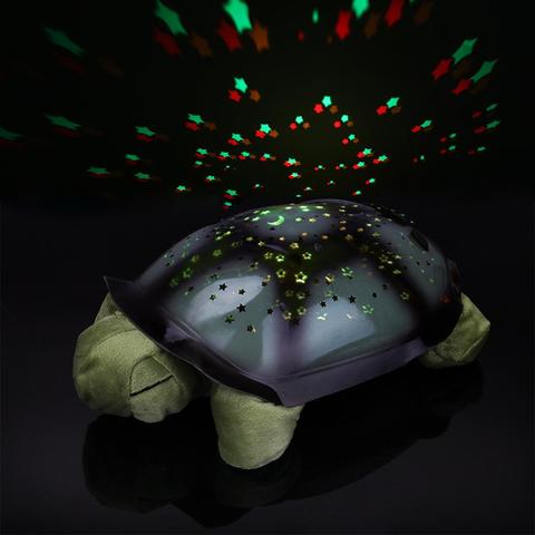 Musical LED luz de noche tortuga intermitente suena constelación de estrellas ayuda dormir lámpara mini proyector de juguete ► Foto 1/5