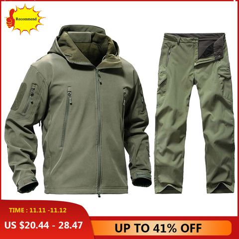 Chaqueta TAD o pantalones Softshell táctica al aire libre camuflaje ropa de caza uniforme militar hombres a prueba de viento Camping senderismo chaquetas ► Foto 1/6