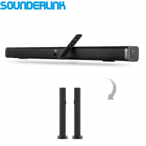 Sounderlink, inalámbrico, desmontable, Bluetooth, TV, barra de sonido, altavoz, barra de cine en casa, soporte óptico SPDIF AUX IN para el hogar ► Foto 1/6