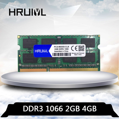 HRUIYL PC3-8500S DDR3 4GB 2GB 1066 Mhz 1066 MHZ PC3 8500 DDR3 2G 4G SO-DIMM Memoria portátil RAM 204 Pin 1,5 V portátil de Memoria ► Foto 1/4