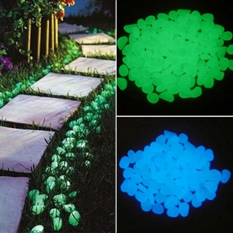 Piedras que brillan en la oscuridad para jardín o patio, 25/50 unidades, piedras brillantes, para pasarelas, camino del jardín, patio, decoración de jardines, piedras luminosas ► Foto 1/6