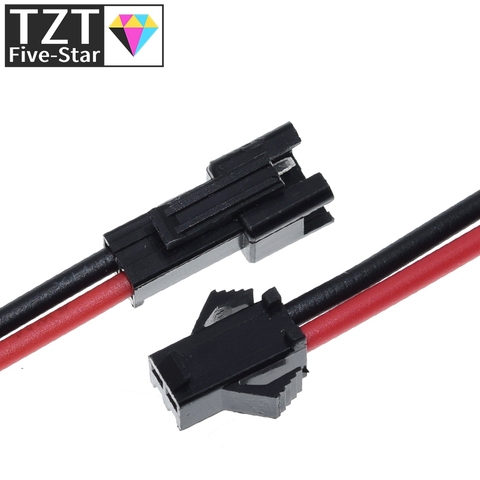 TZT 10 pares de 15cm de largo JST SM 2 pines cable macho a hembra conector para diy ► Foto 1/6